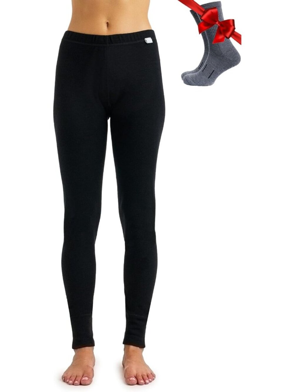 Cozy 100% Merino Wool Thermal Leggings for Women - Base Layer Underwear Pants
